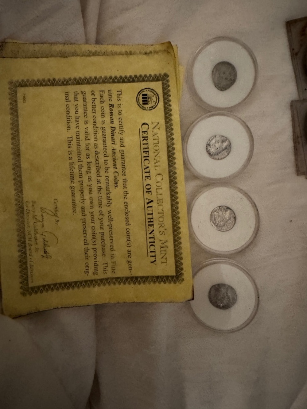Vintage Coin Lot with Certificate of Authenticity